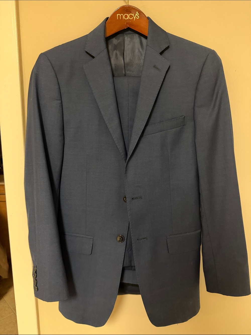 Men's Calvin Klein Blue Two-Button Suit